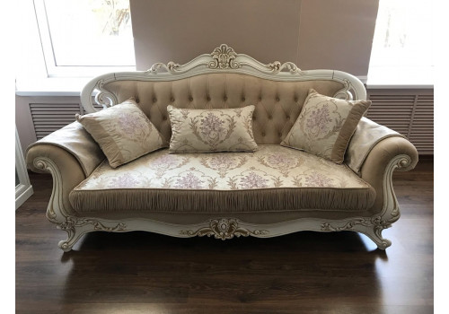 Диван Мона Лиза белый глянец 3-х местный