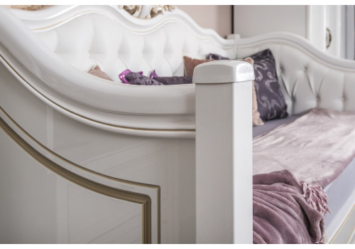 Диван кровать Натали белый глянец