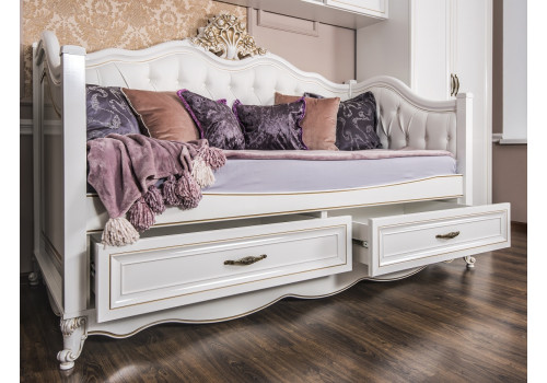 Диван кровать Натали белый глянец