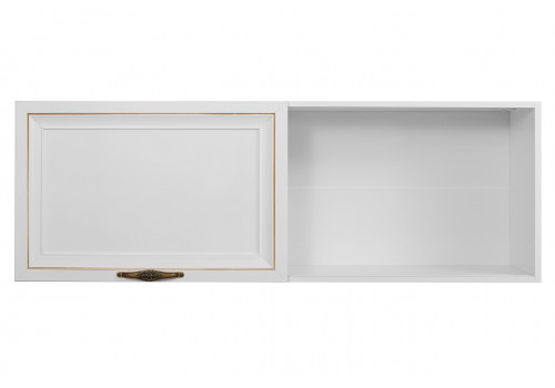 Полка навесная Натали белый глянец книжная