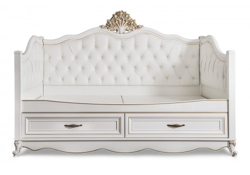 Диван кровать Натали белый глянец