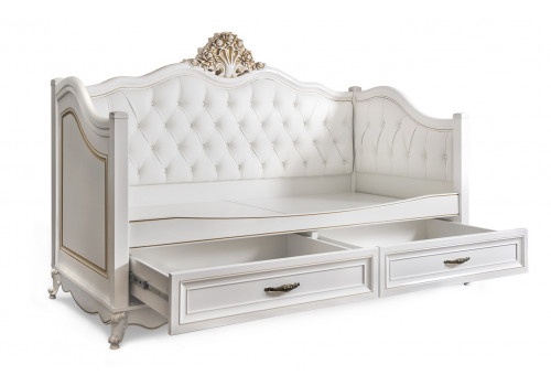 Диван кровать Натали белый глянец