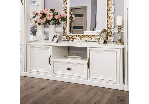 Гостиная Натали белый глянец 1+ТВ тумба+1