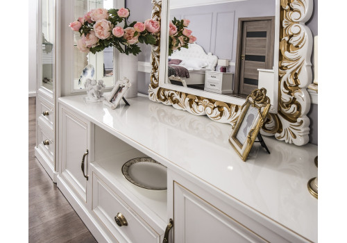 Тумба ТВ Натали белый глянец