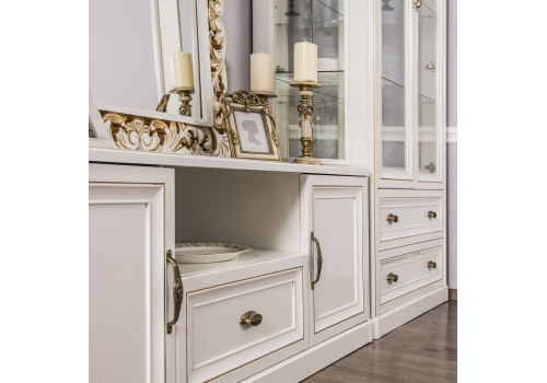 Гостиная Натали белый глянец 1+ТВ тумба+1