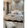 Кровать Натали белый глянец 180х200 с мягким изголовьем