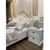 Кровать Натали белый глянец 160х200 с мягким изголовьем