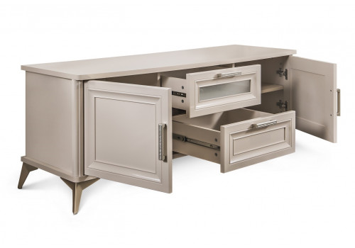 Тумба ТВ Нонна бежевый глянец