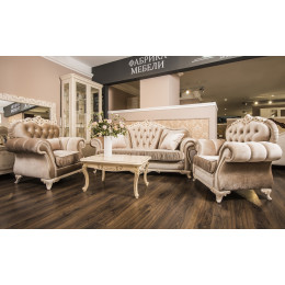 Диван Патрисия серый глянец 3-х местный