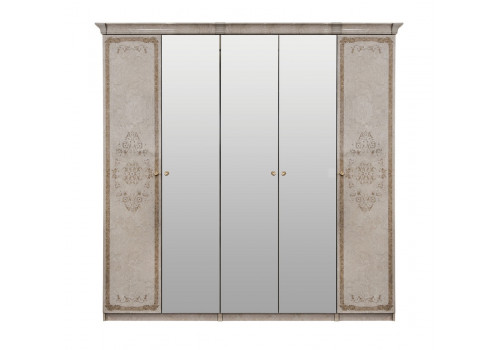 Шкаф Патрисия крем корень глянец 5-ств