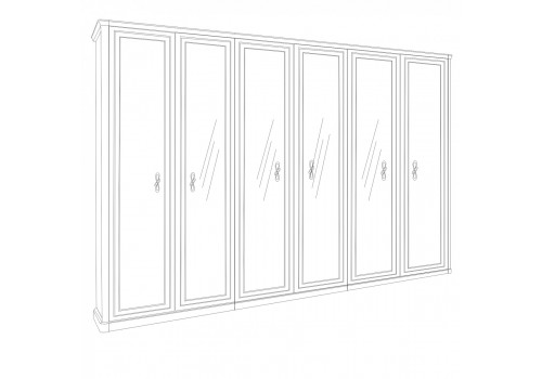 Шкаф Патрисия караваджо глянец 6-ств