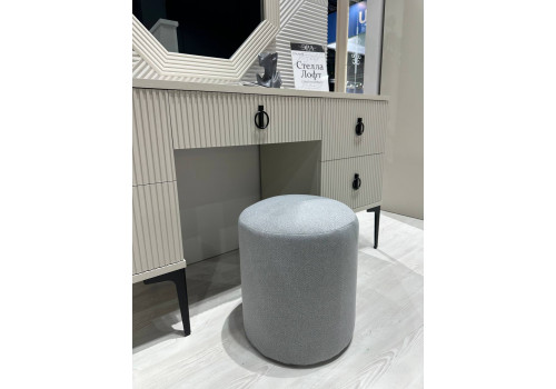 Пуфик Стелла светло серый камень