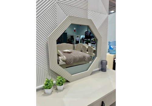 Зеркало Стелла светло серый камень