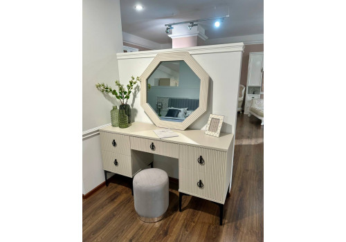 Зеркало Стелла светло серый камень