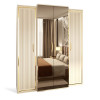 Шкаф Замира бежевый 4-ств с зеркалом