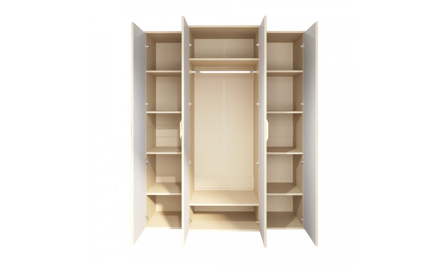 Шкаф Замира бежевый 4-ств с зеркалом