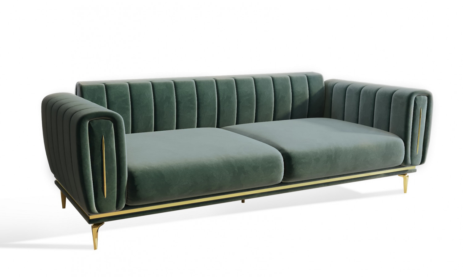 Диван Замира оливковый 3-х местный 