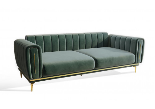 Диван Замира оливковый 3-х местный 