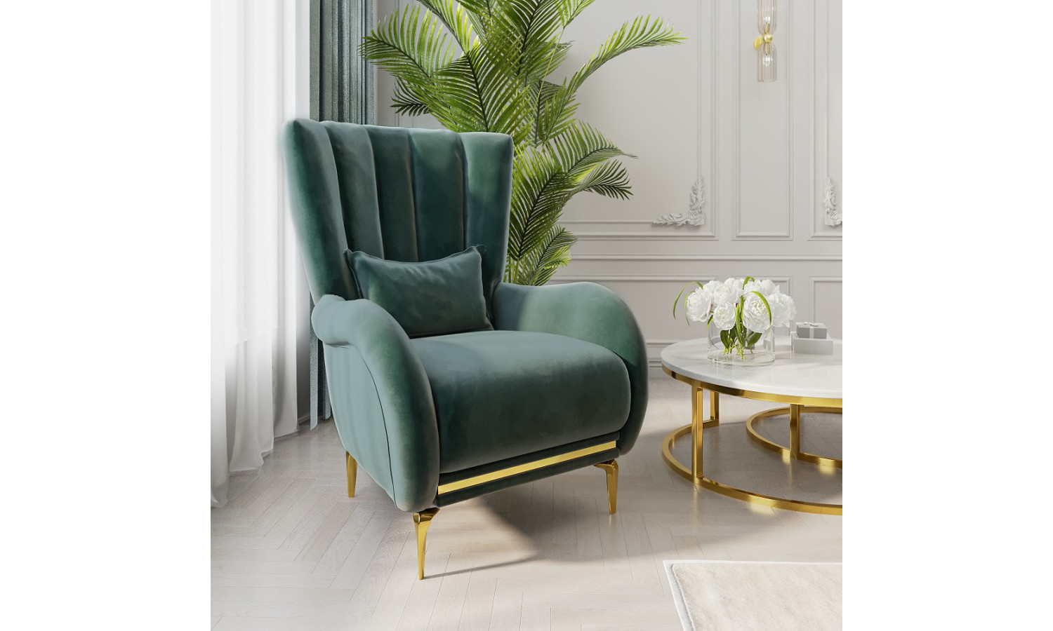 Кресло Замира оливковый