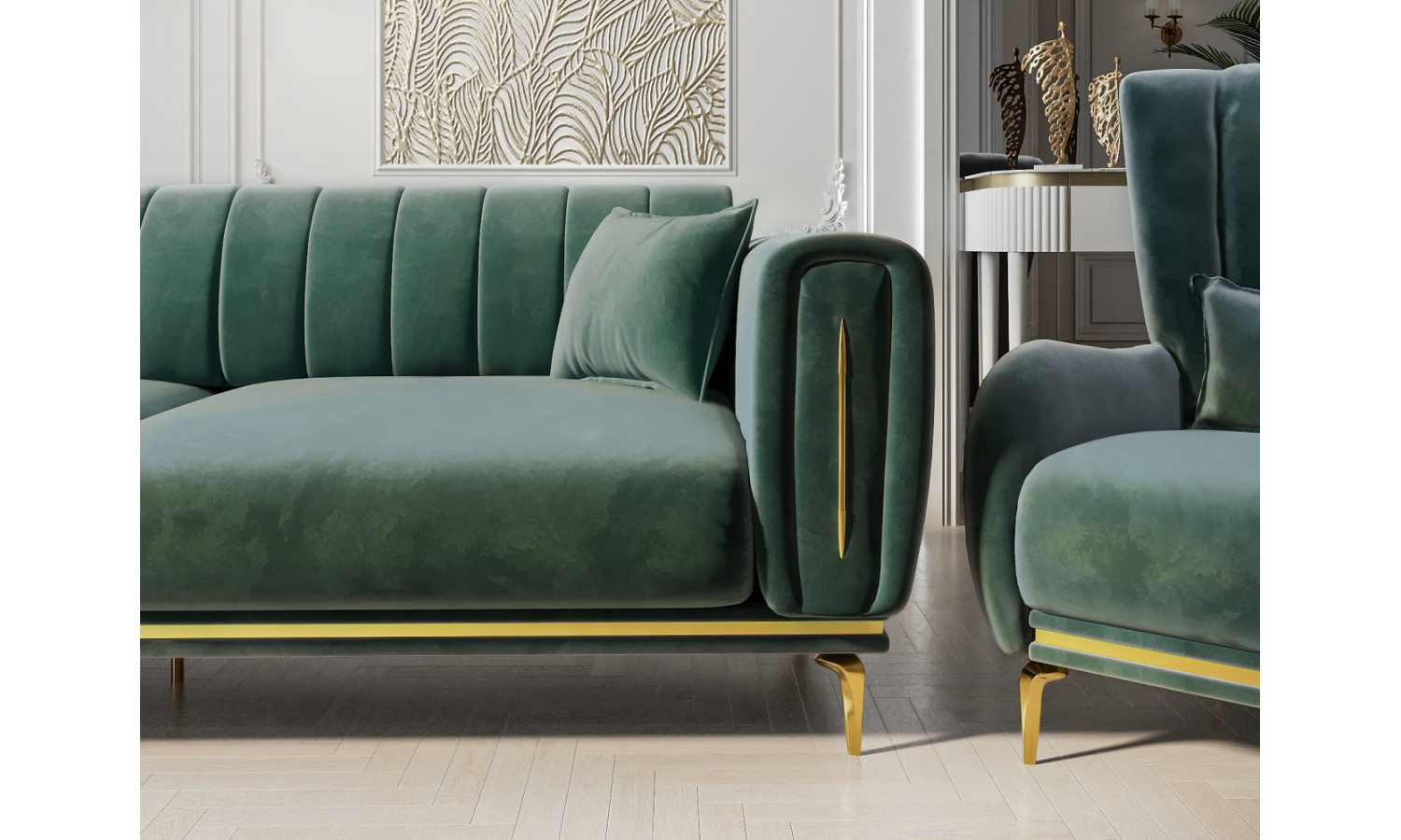 Кресло Замира оливковый