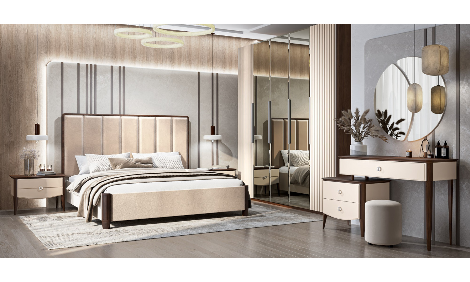 Спальня Жаклин бежевый 5-ств 1,8м