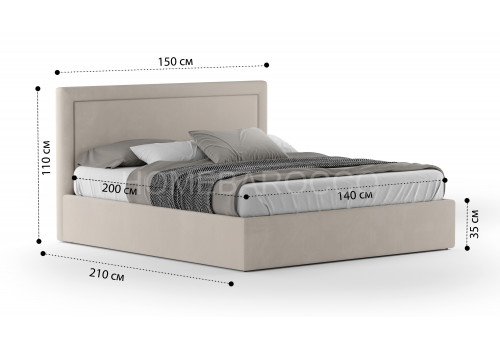 Кровать Доменика Velutto 004 1.4 м