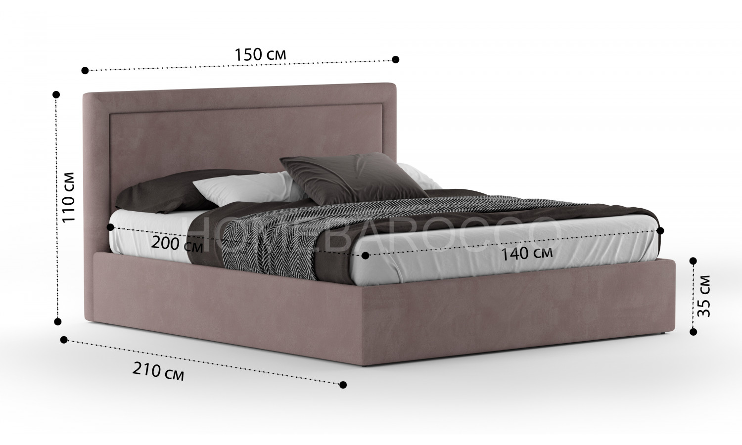 Кровать Доменика Velutto 036 1.4 м