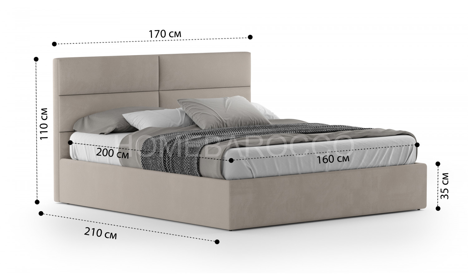 Кровать Орландо Velutto 007 1.6 м