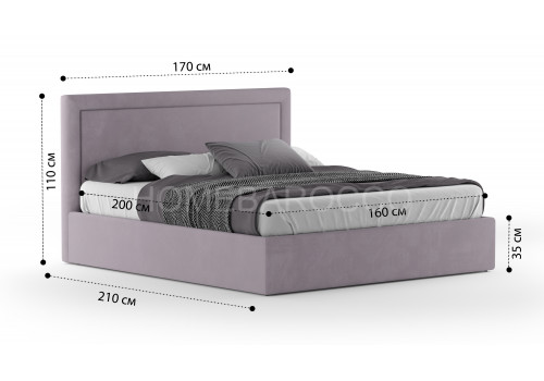 Кровать Доменика Velutto 009 1.6 м