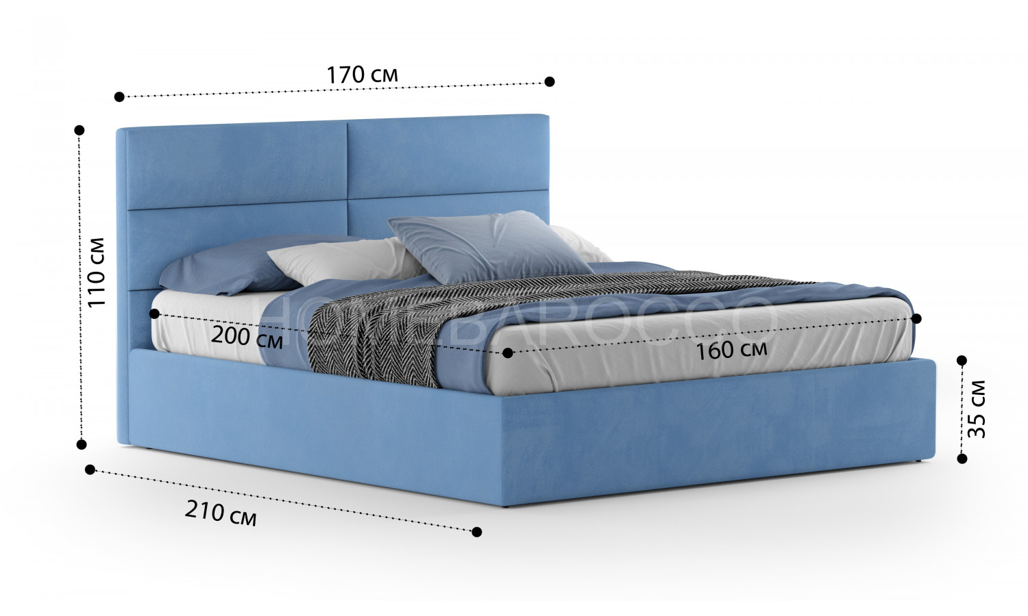 Кровать Орландо Velutto 047 1.6 м