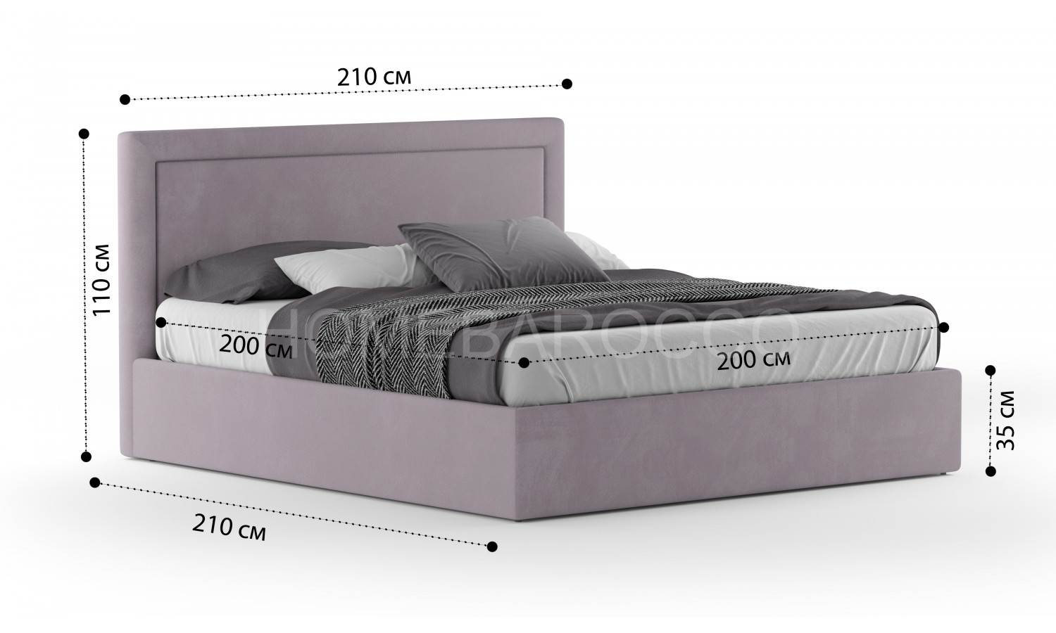 Кровать Доменика Velutto 009 2.0 м
