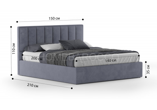 Кровать Клер Velutto 032 1.4 м