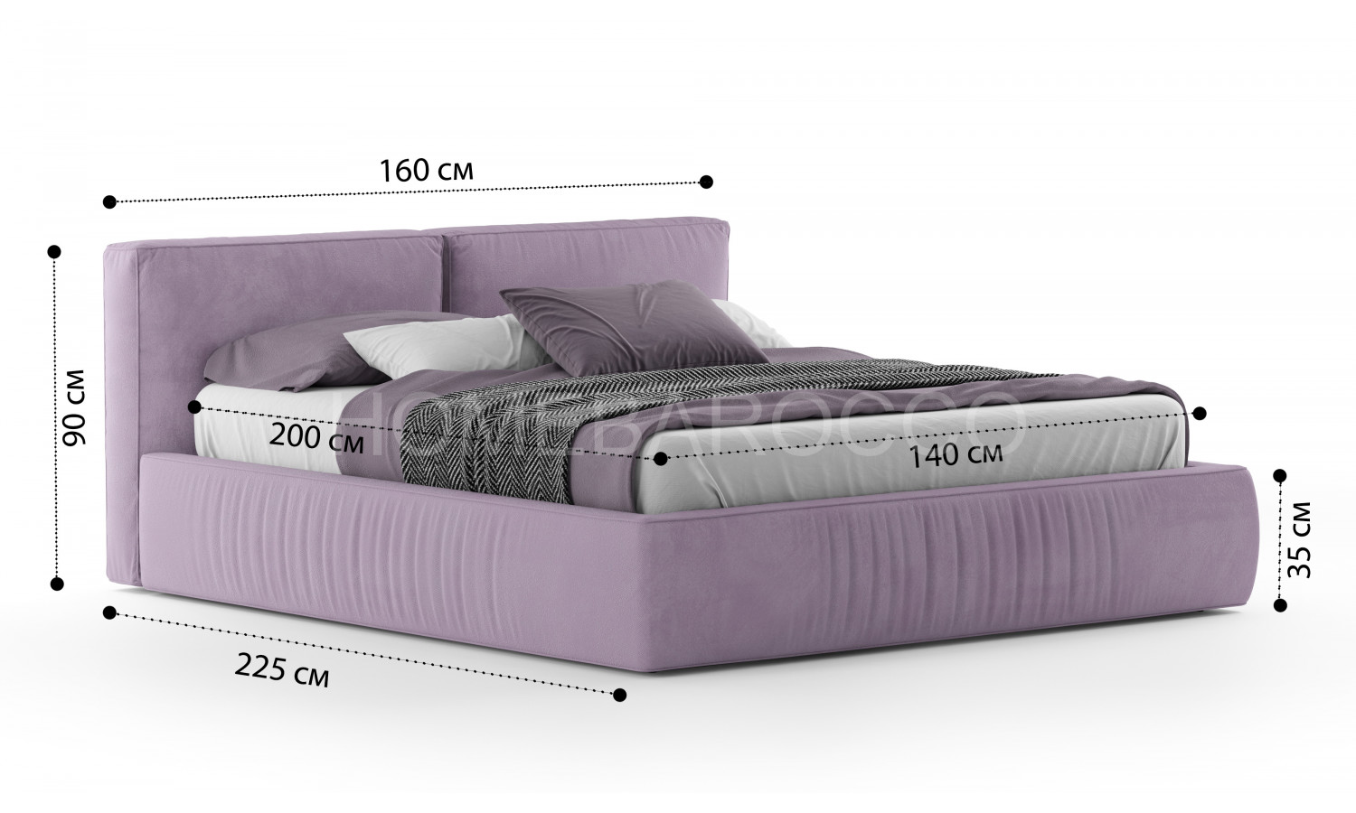 Кровать Лофт Velutto 011 1.4 м