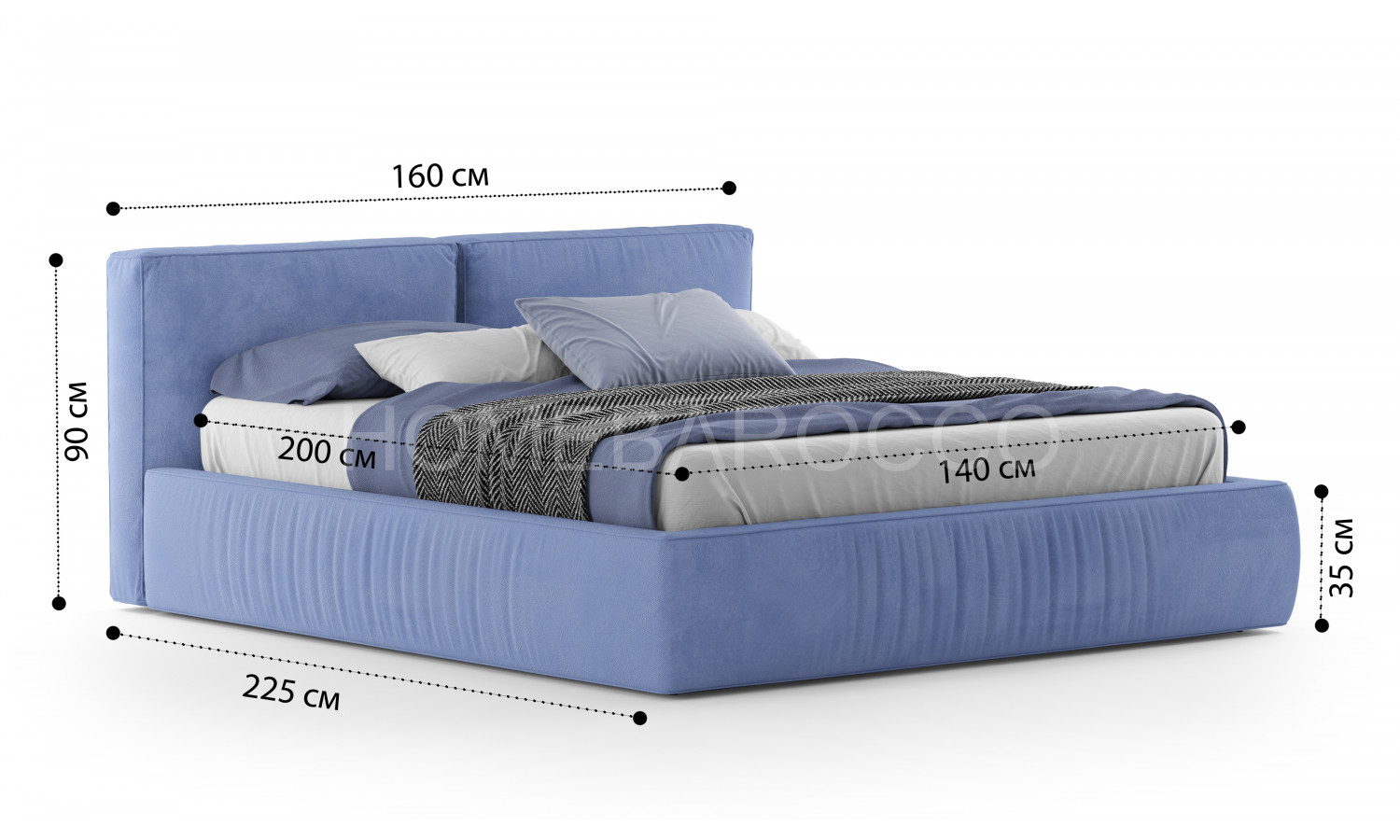 Кровать Лофт Velutto 048 1.4 м