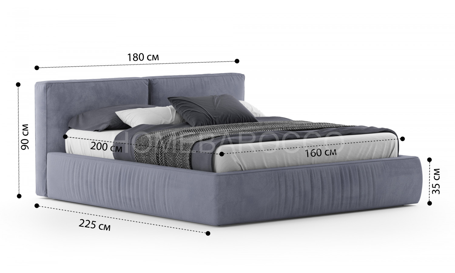 Кровать Лофт Velutto  032 1.6 м