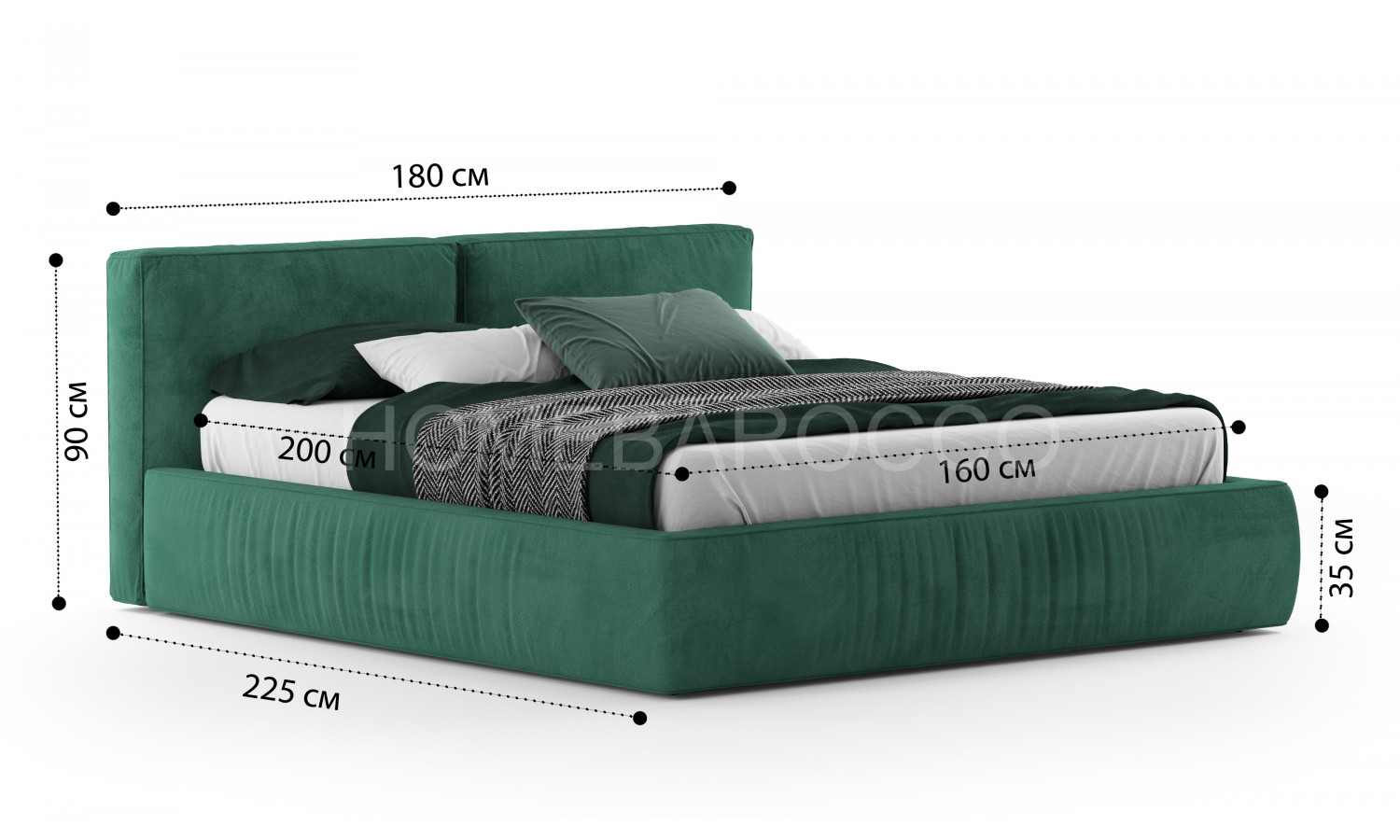 Кровать Лофт Velutto  033 1.6 м