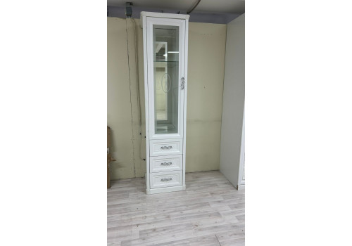 Витрина Мишель белый матовый 1-ств