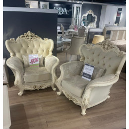 Кресло мягкое Джоконда крем глянец
