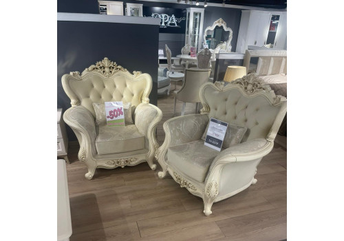 Кресло мягкое Джоконда крем глянец