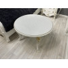 Журнальный столик Натали белый глянец круглый
