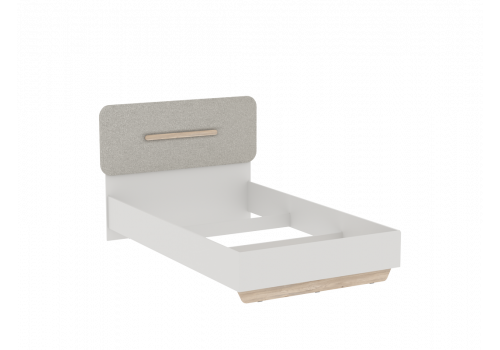 Кровать Аврора дуб Мария/Кашемир 120х200 темная мягкая вставка