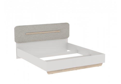 Кровать Аврора дуб Мария/Кашемир 180х200 темная мягкая вставка