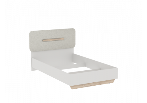 Кровать Аврора дуб Мария/Кашемир 120х200 светлая мягкая вставка