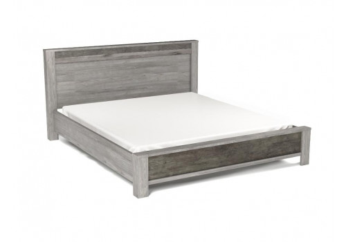 Кровать Люкс Денвер Риббек серый 180х200 с подъемным механизмом