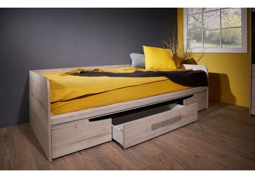 Спальня подростковая Мале дуб галифакс белый, с навесной полкой