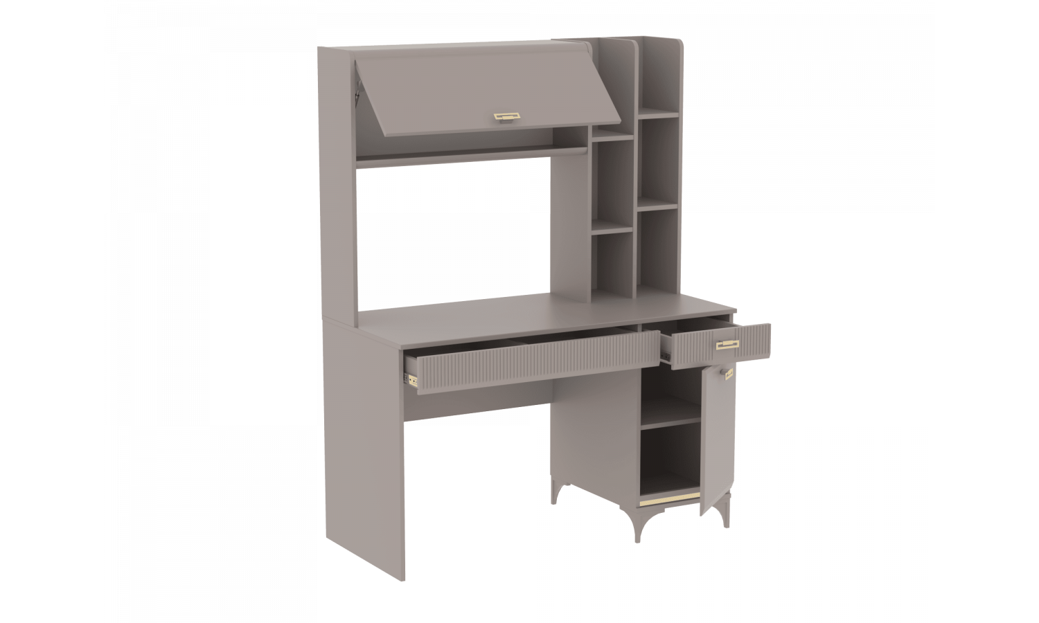 Стол письменный, Сиде Мокко c надстройкой