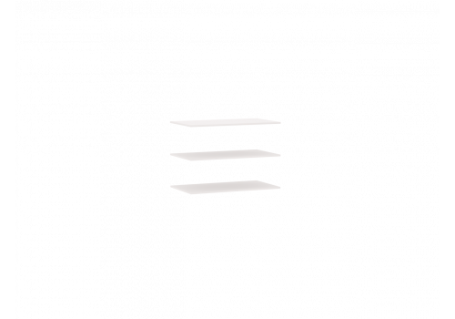 Доп. полки в шкаф 3-дверный узкие, Сиде Белый