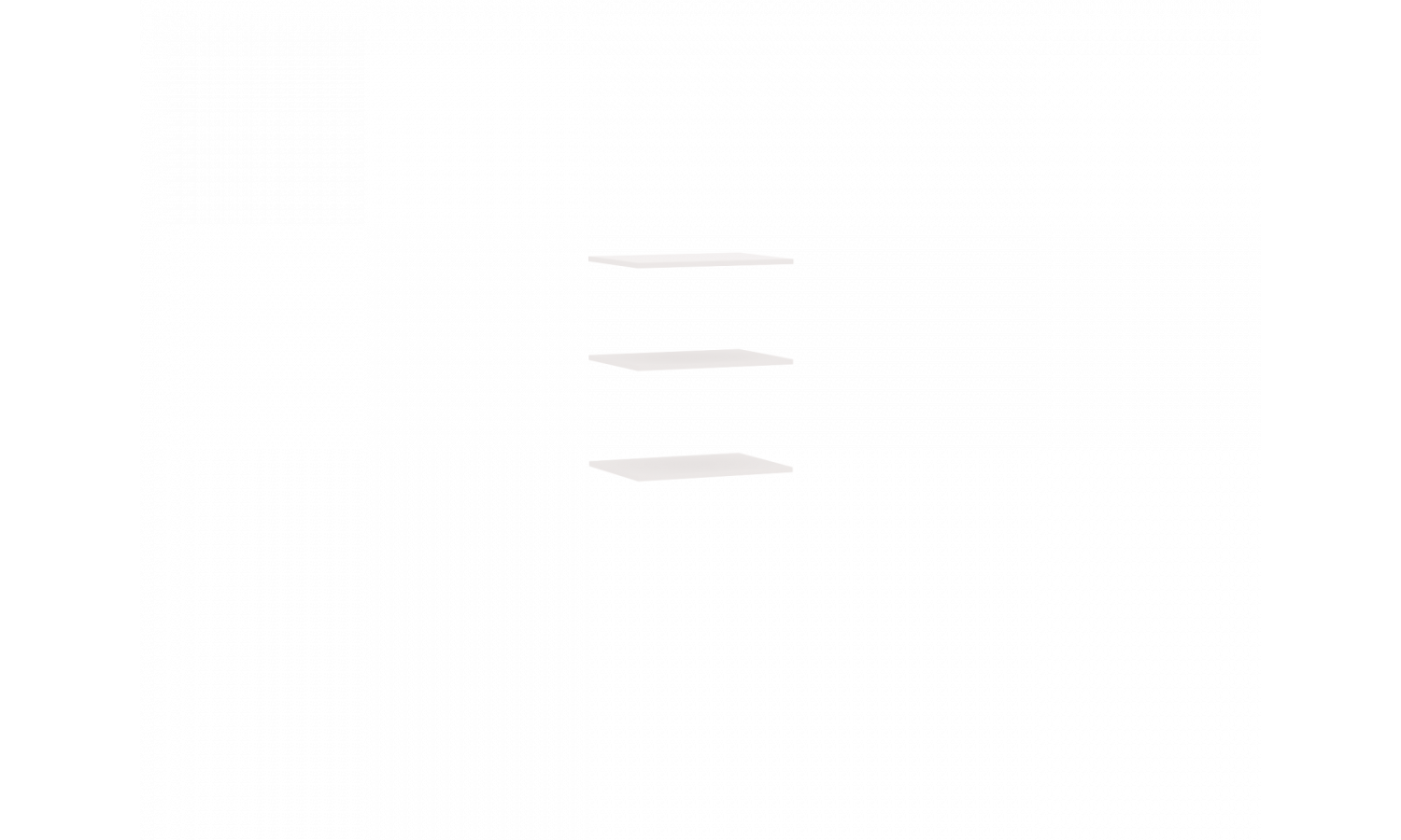 Доп. полки в шкаф для одежды 1, 2-дверный, Сиде Белый