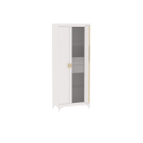 Пенал со стеклом широкий, Сиде белый