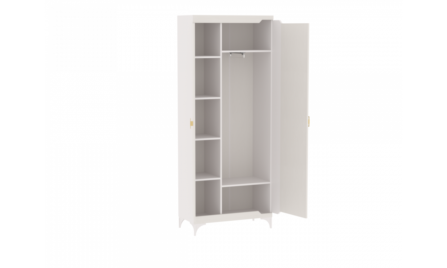 Шкаф для одежды 2-дверный, Сиде белый